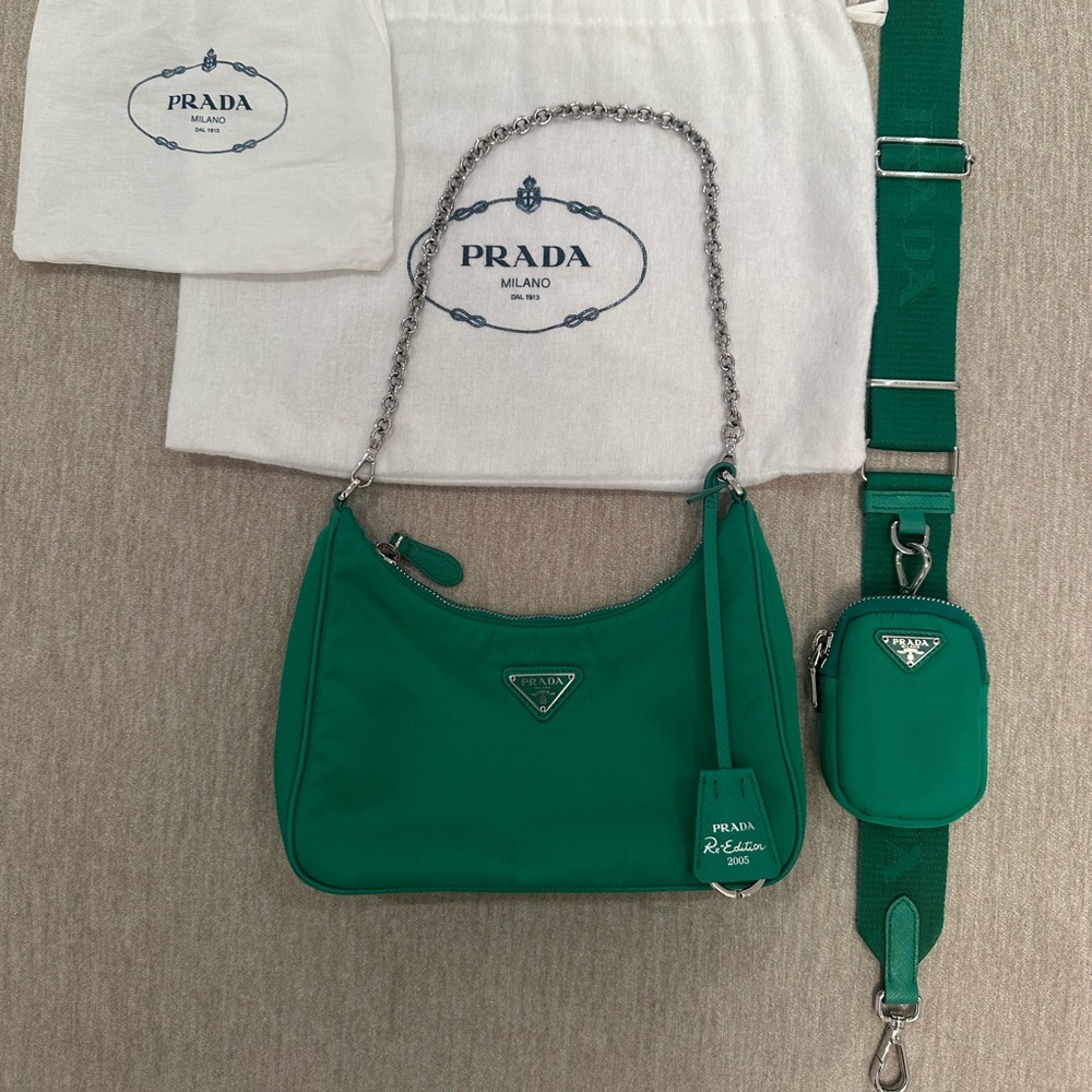 Prada Re-Edition 2005 Re-Nylon bag in green